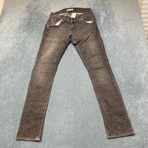 Vintage Levi's Straight Jeans Womens 9M Gray Cotton Stretch Low Rise 5 Pockets